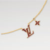 LOUIS VUITTON アイコニック エナメル ネックレス ブラウン M01736 145562629 [P]