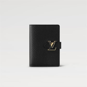 Louis Vuitton Vertical Compact Wallet Black M81561 145563286 [P]