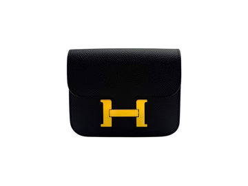 HERMES Constance Slim Compact Wallet Epsom Schwarz H082060CC89 145610167