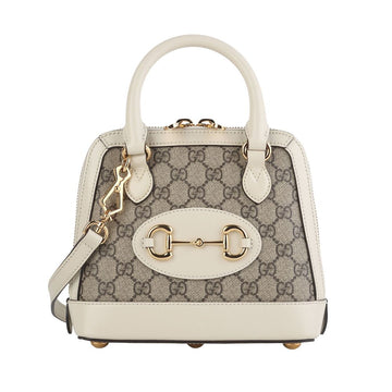 Gucci 640716 GG Supreme 1955 Horsebit Top Handle Mini Crossbody 35848Y-1 145621577
