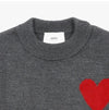AMI Großer Herz-Logo-Intarsien-Pullover Unisex 018 084 144591961 [P]