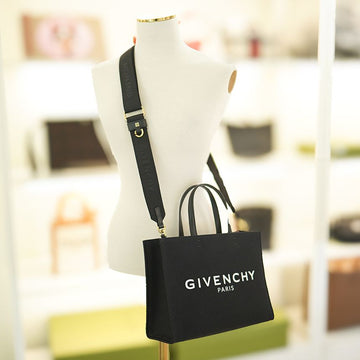 Givenchy Women's Small Tote Bag Black Canvas BB50UEB1F1 001 Two-Way Crossbody Bag 145688206