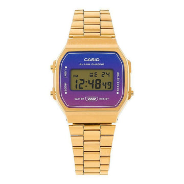 CASIO Digitaler quadratischer Vintage Retro Gradient Unisex Metall Uhr A168WERG-2ADF 145430406