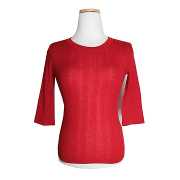 Other Brand HCE Red Wool Silk Cashmere Knit Top 44 145699060