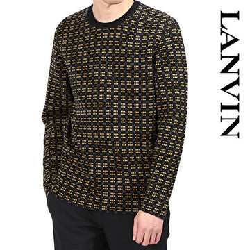 LANVIN Geometrischer Rundhalsstrickpullover 1310 145741769