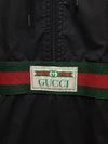 GUCCI Schwarze Dreistreifen-Webband-Logo-Anorak-Windbreaker 145753625 [P]