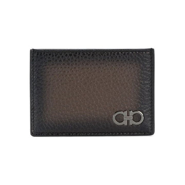 Salvatore Ferragamo Double Gancini Cardholder Brown 66-A075 0685797 48799055 [P]