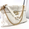 Fendi Glazed Maxi Baguette Chain Shoulder Bag White (8BT143) 145772726 [P]