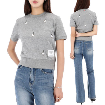 Thom Browne Milan Goose Cotton Short Sleeve T-Shirt 145793049