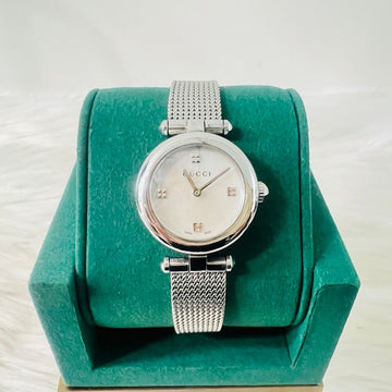 Gucci Diamanti Mother of Pearl Dial Silver Women's Watch YA141504 145813209