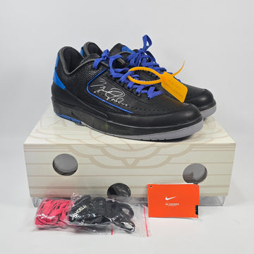 NIKE Air Jordan 2 x Off-White Retro Low SP Schwarz und Varsity Royal 285 42361961