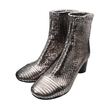 ISABEL MARANT イザベル・マラン シルバー リブ アンクルブーツ 235 145817707