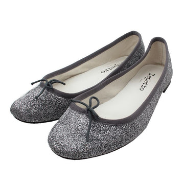 Repetto Silver Glitter Ballerina Flat Shoes 38 145817741