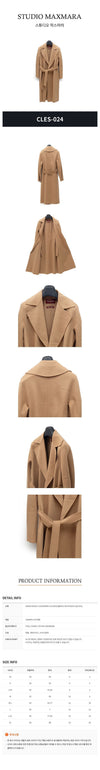 MaxMara La Prima STUDIO Class Wool Cashmere Coat CLES-024 33777393 [P]