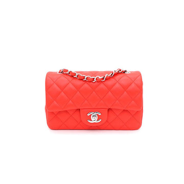 CHANEL ラムスキン ニューミニ クラシック フラップ CC シルバー チェーン ショルダーバッグ 兼 クロスボディバッグ A69900 145875422