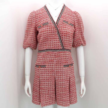 MAJE V-Ausschnitt Tweed Mini Kleid kk38617154 145878243