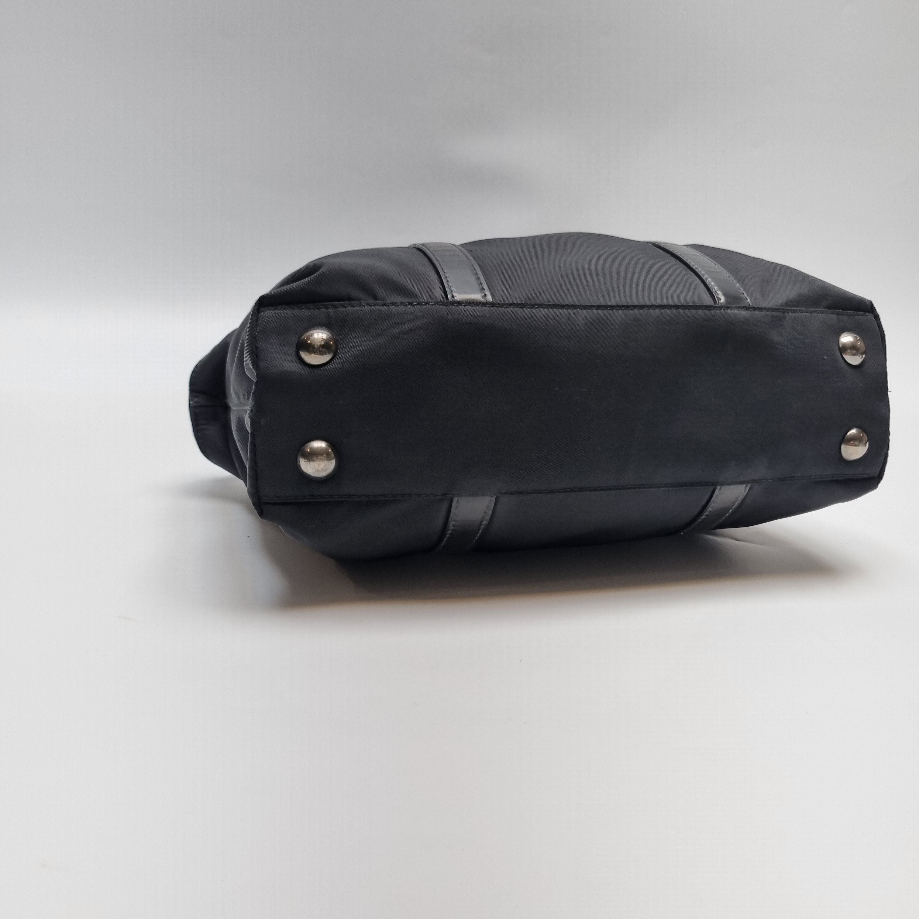 Prada Black Nylon & Leather 2WAY Tote Crossbody Bag (Removable
