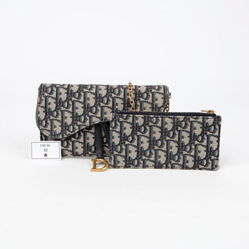 Dior S5614CTZQ Saddle Chain WOC Shoulder Crossbody Bag 145679370