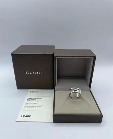 GUCCI Ring G-Logo Quadrat ks9.5 145901462