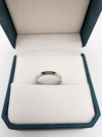 Tiffany & Co Tiffany Logo PT 3mm 3P Ring A+ 145901596