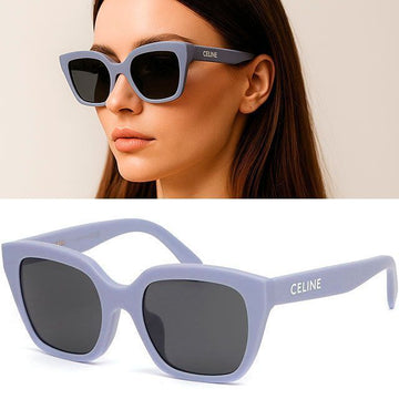 Celine Monochrome 03 Sunglasses CL40198F 78A Luxury Fashion Lilac Square Acetate Asian Fit 145216777