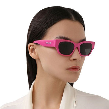 Celine Monochrome 01 Sunglasses CL40197U 75A Pink Square Horn Frame Unique Luxury Women's Fashion 145216772
