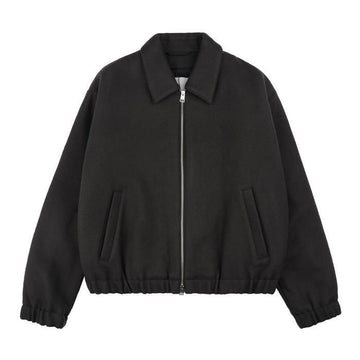 AMI HJK830 WV0078 020 schwarzer Wollzipperjacke 145938737