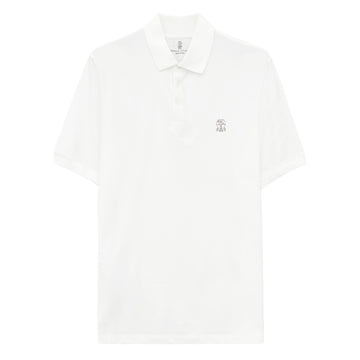 Brunello Cucinelli Embroidered Logo Collar T-Shirt 25FW ME8548770 CBH20 145965876