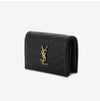 SAINT LAURENT Kassandra Monogram Matelassé Gold Small Card Holder 668290 BOWA1 1000 145965949 [P]