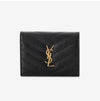 SAINT LAURENT Kassandra Monogram Matelassé Gold Small Card Holder 668290 BOWA1 1000 145965949 [P]