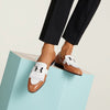 HERMES Royal Loafer Zweisitzer Naturweiß mit Silber H181069 145967219 [P]