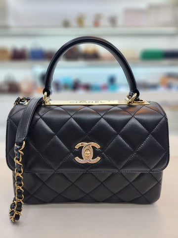 CHANEL トレンディ CC ラムスキン スモール 内蔵チップ トート兼ショルダーバッグ A92236 145968451