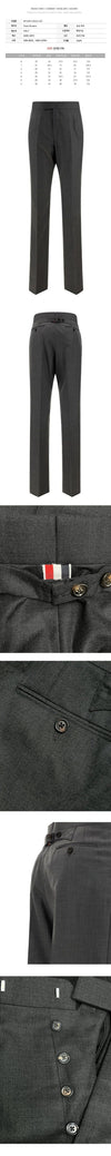 THOM BROWNE クラシック RWB バックストラップツイルパンツ ダークグレー MTC001A 00626 025 142950499 [P]