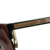 GUCCI Schwarzer, goldfarbener Rahmen WEB dekorierte Sonnenbrille GG0382S / 541392 146043962 [P]