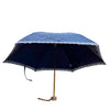CELINE Blaue runde Falt-Regenschirm 146207730 [P]