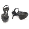 Saint Laurent Black Leather Tribute Platform Strap Women's Sandals 35 146229794 [P]