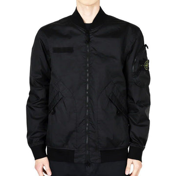 Stone Island Stone Men's Patch Nylon Bomber Jacket (Black) K1S15 4100004 S0A21 V0029 123197068