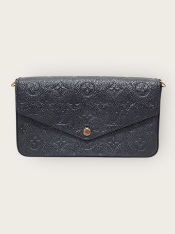 Louis Vuitton Black Empreinte Pochette Felicie Chain Wallet Crossbody Bag 146235289