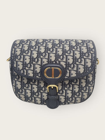 Dior Blue Oblique Jacquard Bobby Medium Bag 146235421