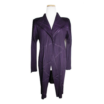 ISSEY MIYAKE Pleats Please Violet Long Cardigan 2 146244424