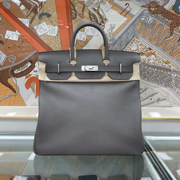 HERMES Birkin 40 Otaqurois Grise Etain Silber H042513 stamp 146265133