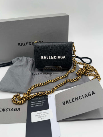 BALENCIAGA Cash Flap Logo Chain Schultertasche 146272452