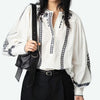 ZADIG & VOLTAIRE コットン KOZAK刺繍 オーバーサイズ ブラウス WWSH00498_WHITE 146277814 [P]