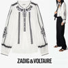 ZADIG & VOLTAIRE コットン KOZAK刺繍 オーバーサイズ ブラウス WWSH00498_WHITE 146277814 [P]