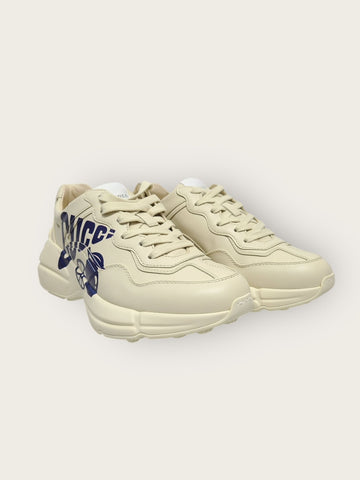 Gucci Lemon Lettering Logo Leather Low-Top Sneakers 5.5 146277923