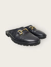 GUCCI ブラック GGホースビット レザー スリッパ 146277993 [P]