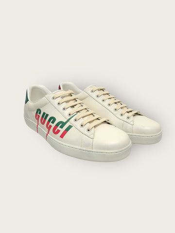 GUCCI アイボリー ブレード ロゴ エース スニーカー 9 146278006