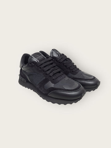 Valentino Black Camouflage Rockstud Sneakers 36.5 146278508