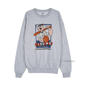 WILD DONKEY NEVER GIVE UP HEATHER GREY FW25 Unisex Sweatshirt 146278791