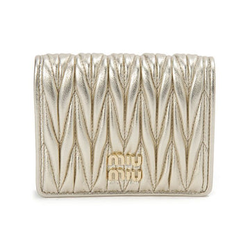 Miu Miu Matelassé Short Wallet Gold 5MV204 AFPP F0846 138933638 [P]